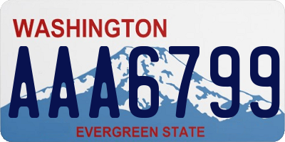 WA license plate AAA6799