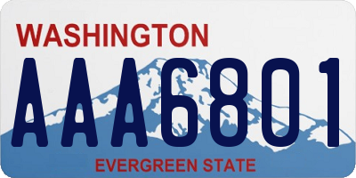 WA license plate AAA6801