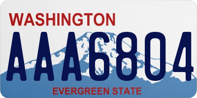 WA license plate AAA6804