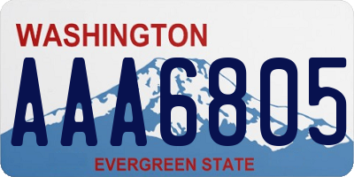 WA license plate AAA6805