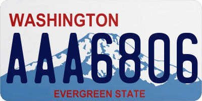 WA license plate AAA6806