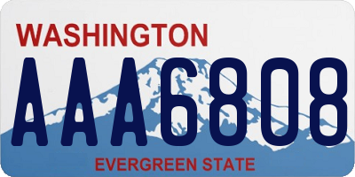 WA license plate AAA6808