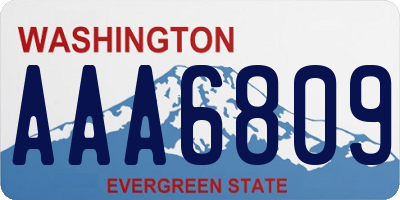 WA license plate AAA6809