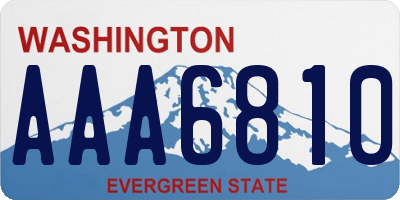 WA license plate AAA6810