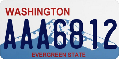 WA license plate AAA6812