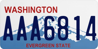 WA license plate AAA6814