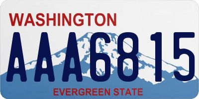 WA license plate AAA6815