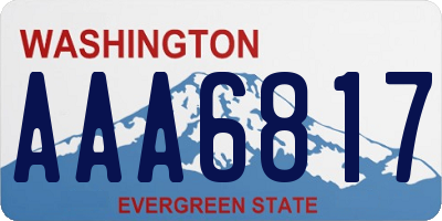 WA license plate AAA6817