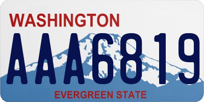 WA license plate AAA6819