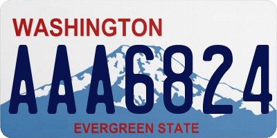 WA license plate AAA6824