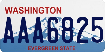 WA license plate AAA6825