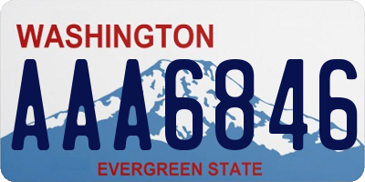 WA license plate AAA6846