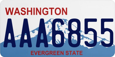 WA license plate AAA6855