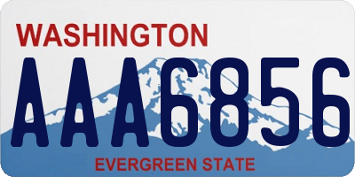 WA license plate AAA6856