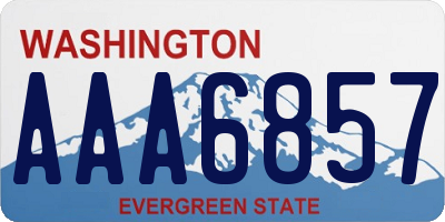 WA license plate AAA6857