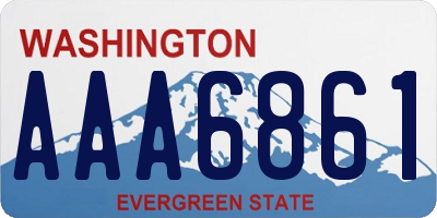 WA license plate AAA6861