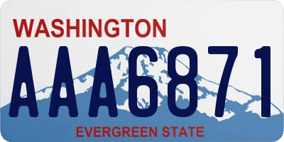 WA license plate AAA6871