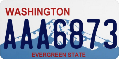 WA license plate AAA6873