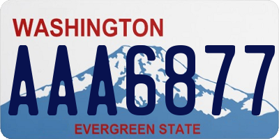 WA license plate AAA6877