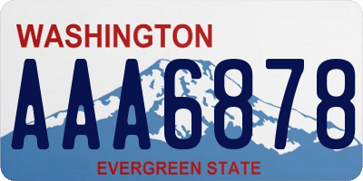 WA license plate AAA6878