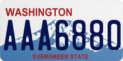 WA license plate AAA6880