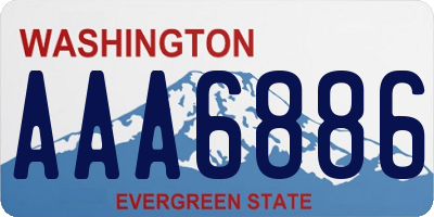 WA license plate AAA6886