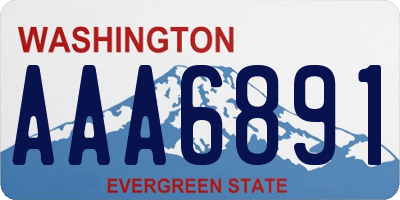 WA license plate AAA6891