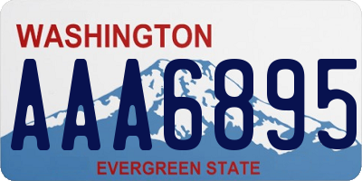 WA license plate AAA6895