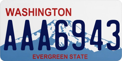 WA license plate AAA6943