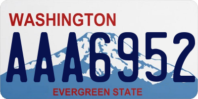 WA license plate AAA6952