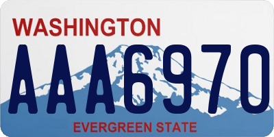 WA license plate AAA6970