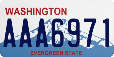 WA license plate AAA6971