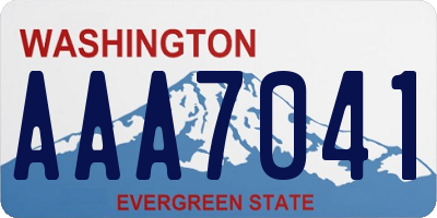 WA license plate AAA7041