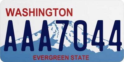 WA license plate AAA7044