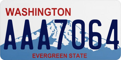 WA license plate AAA7064