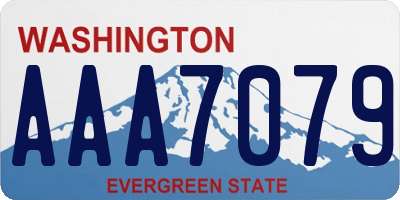 WA license plate AAA7079
