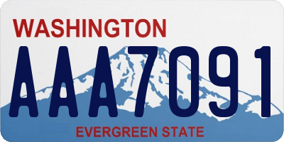 WA license plate AAA7091