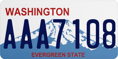 WA license plate AAA7108