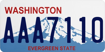 WA license plate AAA7110