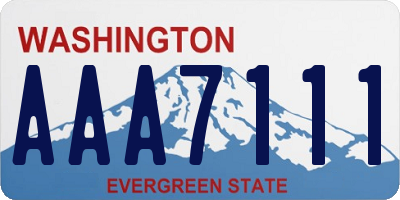 WA license plate AAA7111