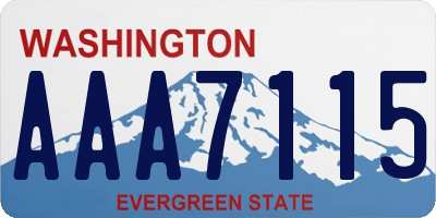 WA license plate AAA7115