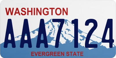 WA license plate AAA7124
