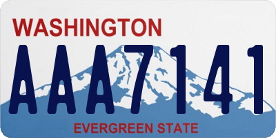 WA license plate AAA7141