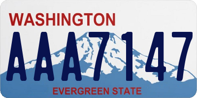 WA license plate AAA7147