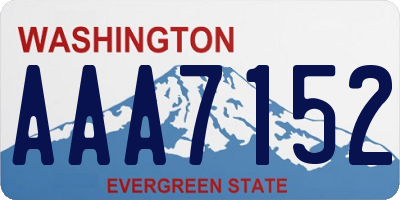 WA license plate AAA7152