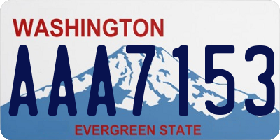WA license plate AAA7153
