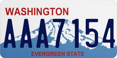 WA license plate AAA7154