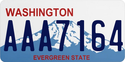 WA license plate AAA7164