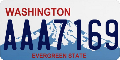 WA license plate AAA7169