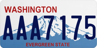 WA license plate AAA7175